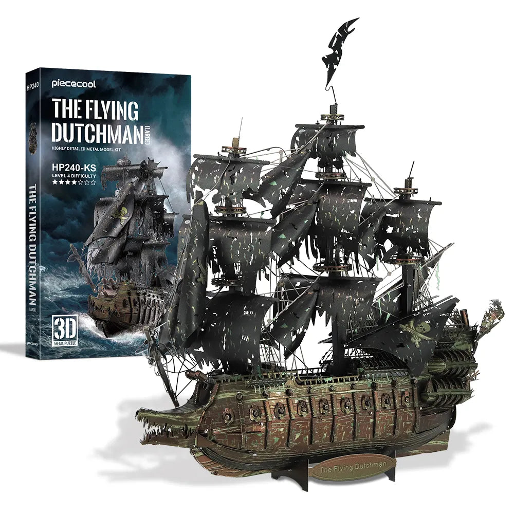 3D Metal Puzzle The Flying Dutchman Model Building Kits Pirate Ship Jigsaw for Teens Brain Teaser DIY Toys