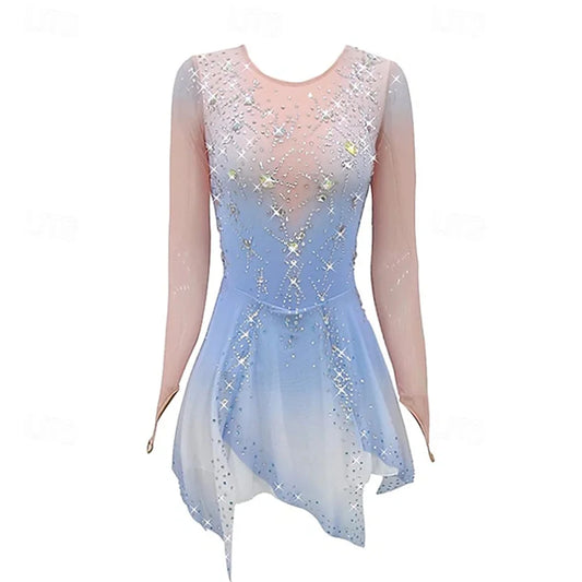 Figure Skating Dress Women High Elasticity Training Competition Skating Wear Classic Crystal/Rhinestone Ice Skating Figure