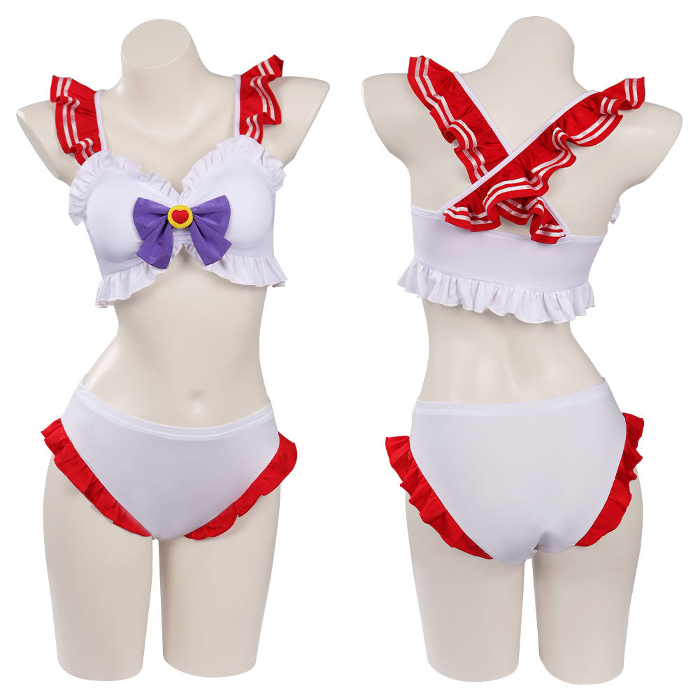Sailoring Anime Moon Mizuno Rei Usagi Makoto Chibiusa Cosplay Swimsuit Costume Dress Jumpsuit Halloween Carnival for Women Girls