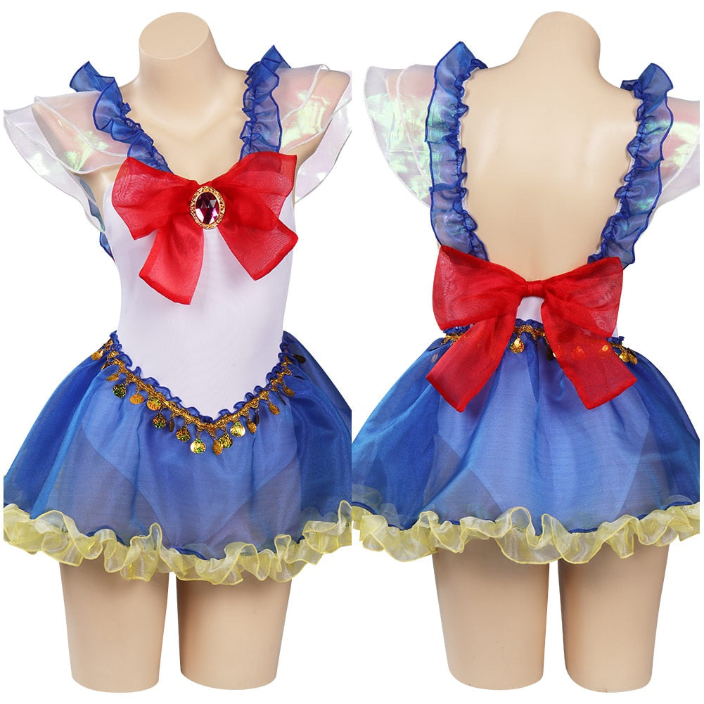 Sailoring Anime Moon Mizuno Rei Usagi Makoto Chibiusa Cosplay Swimsuit Costume Dress Jumpsuit Halloween Carnival for Women Girls
