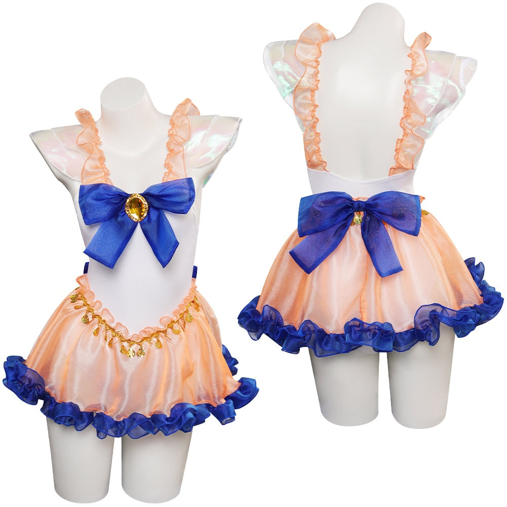 Sailoring Anime Moon Mizuno Rei Usagi Makoto Chibiusa Cosplay Swimsuit Costume Dress Jumpsuit Halloween Carnival for Women Girls