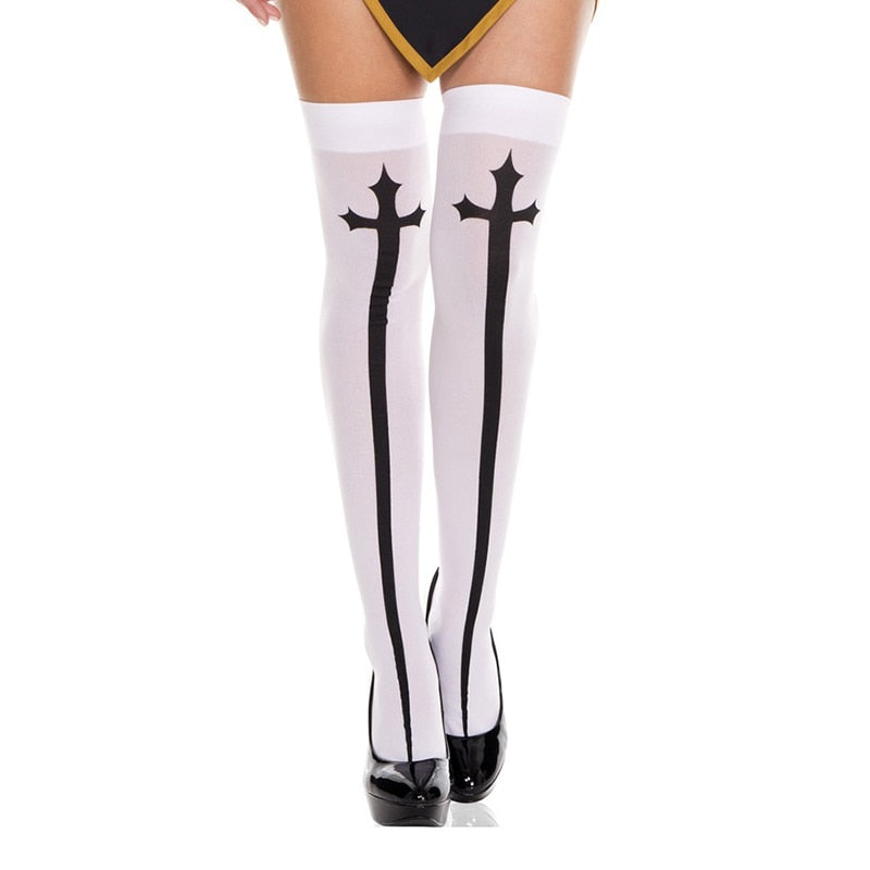 Sexy Lady Nun Superior Costume Carnival Halloween Church Religious Convent Cosplay Party Dress