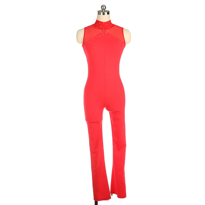 Women's Figure Skating Pants Competition Warm Slim Fit Gymnastics