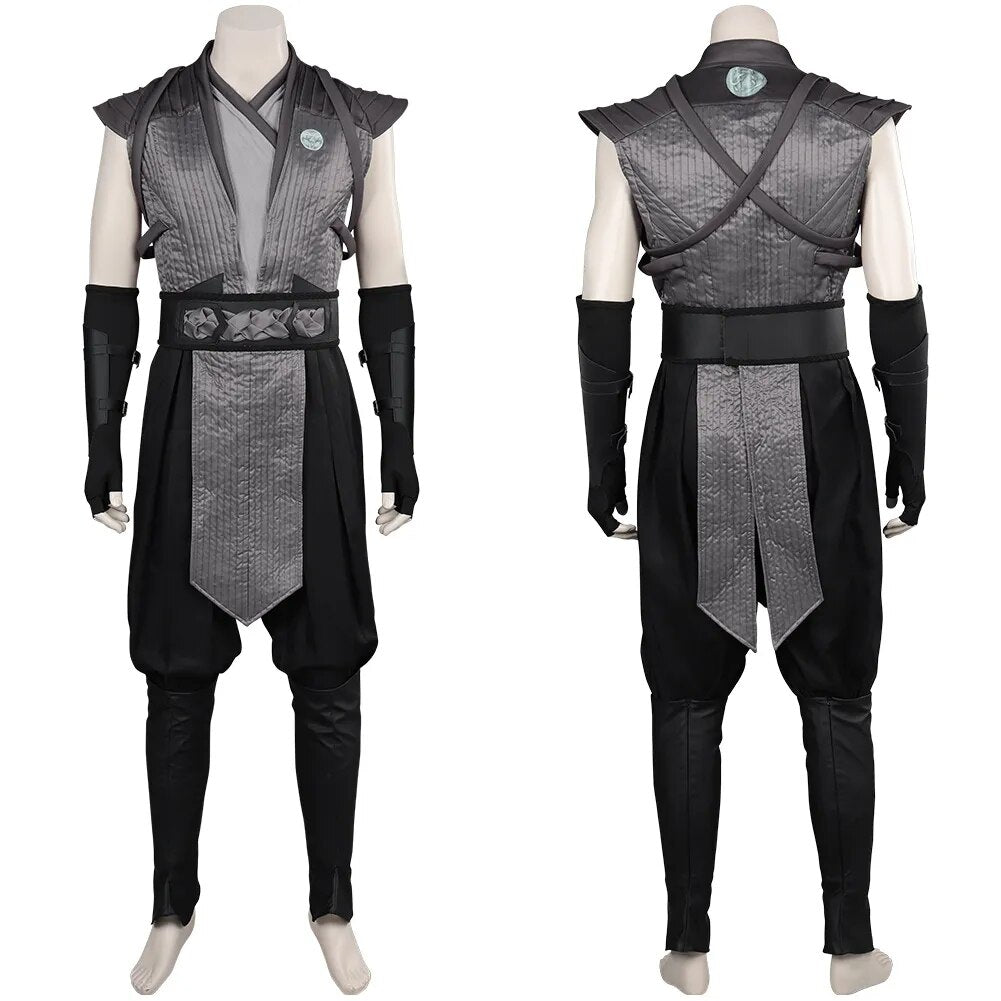 Smoke Cosplay Men Costume Mortal Cos Kombat Vest Pants Gloves Outfits Fighter Roleplay Halloween Carnival Party Suit