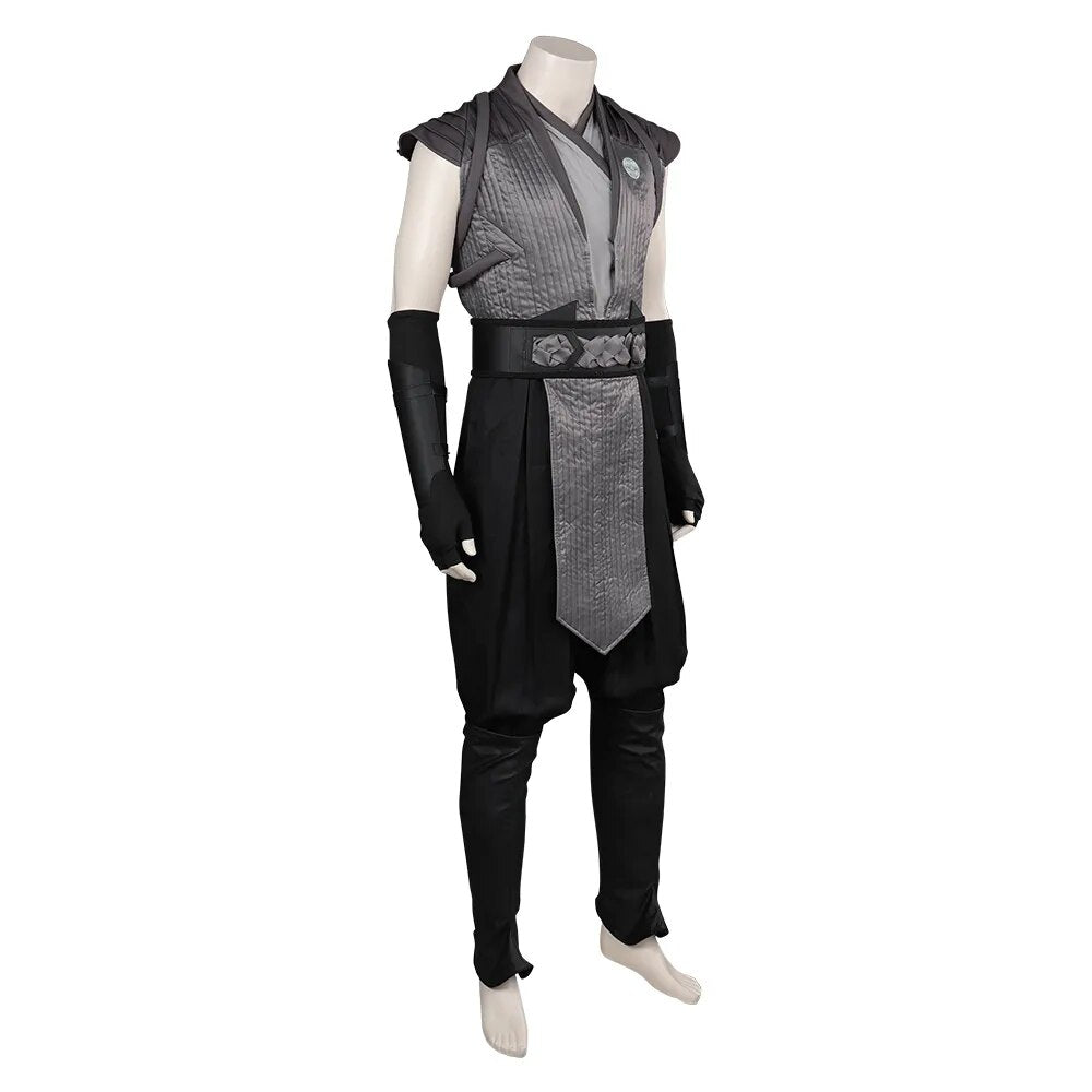 Smoke Cosplay Men Costume Mortal Cos Kombat Vest Pants Gloves Outfits Fighter Roleplay Halloween Carnival Party Suit