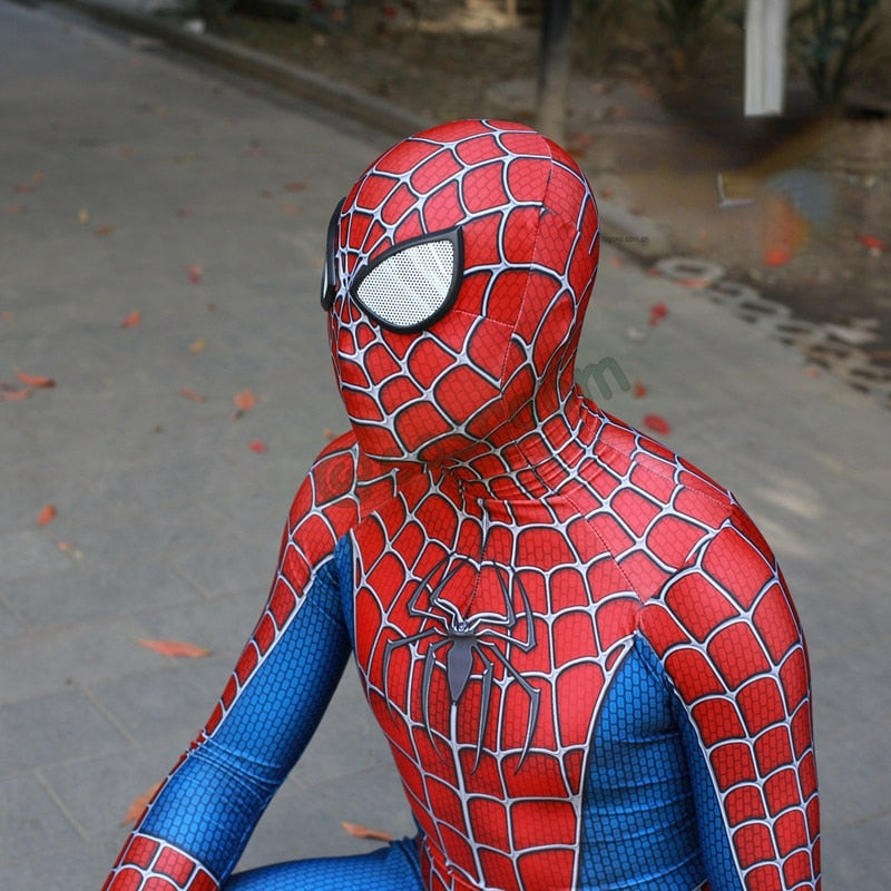 Spiderman Costume for Kids Adult Tobey Maguire Cosplay Bodysuit Superhero Zentai Suit Jumpsuit Halloween Carnival Party Costumes