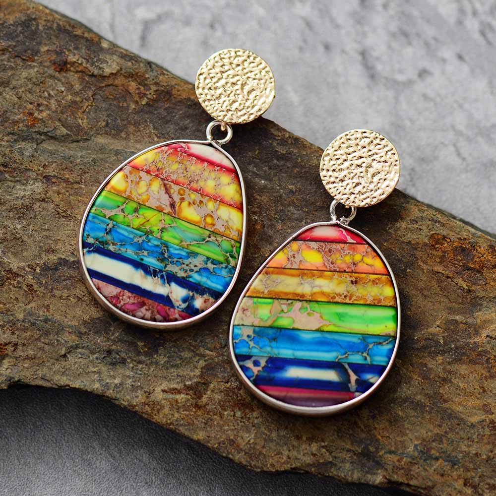 Spiritual Women Earrings Bold Fashion 7 Chakra Reike Stud Earring Teengirls Luxury Jewelry Bijoux