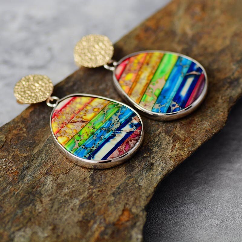 Spiritual Women Earrings Bold Fashion 7 Chakra Reike Stud Earring Teengirls Luxury Jewelry Bijoux