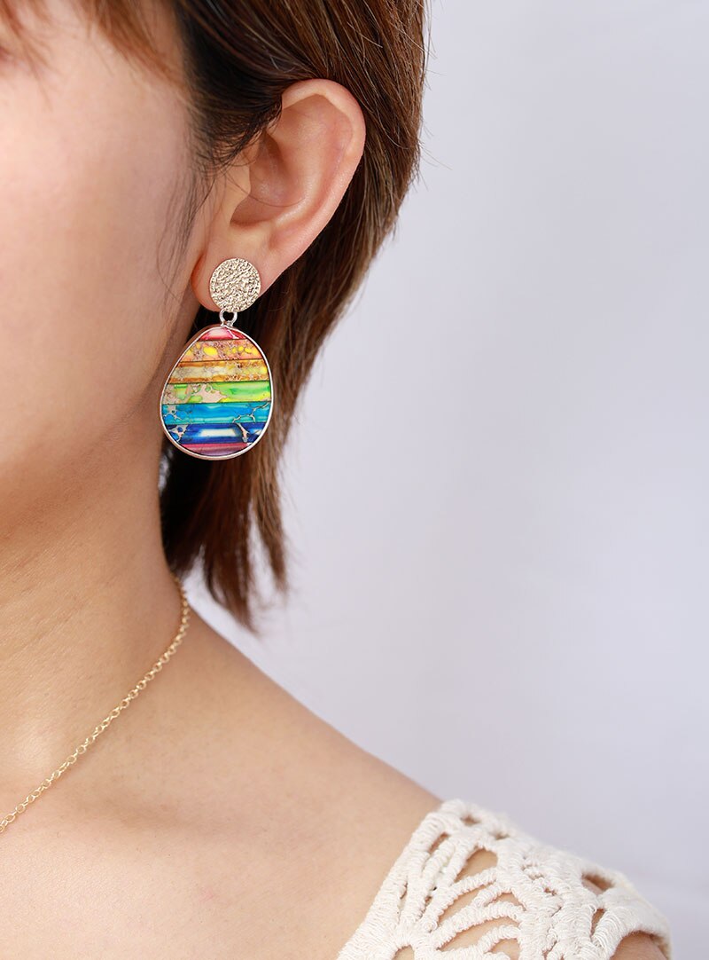 Spiritual Women Earrings Bold Fashion 7 Chakra Reike Stud Earring Teengirls Luxury Jewelry Bijoux