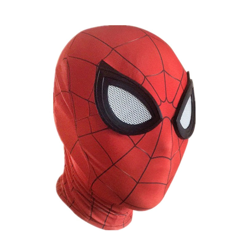 Superhero Mask Miles Spiderman Mask Peter Parker Halloween Cosplay Costume Mask Spandex Fabric Material Adults and Children