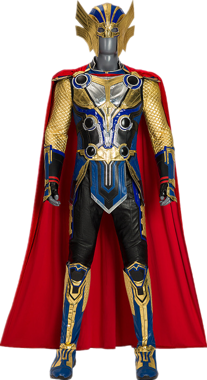Superhero Thor Love and Thunder Cosplay Costume for Adult Men Armor Props with Cape Halloween Carnival Role Play Full Suit