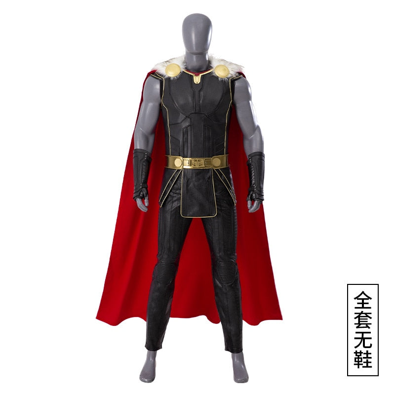 Superhero Thor Love and Thunder Cosplay Costume for Adult Men Armor Props with Cape Halloween Carnival Role Play Full Suit