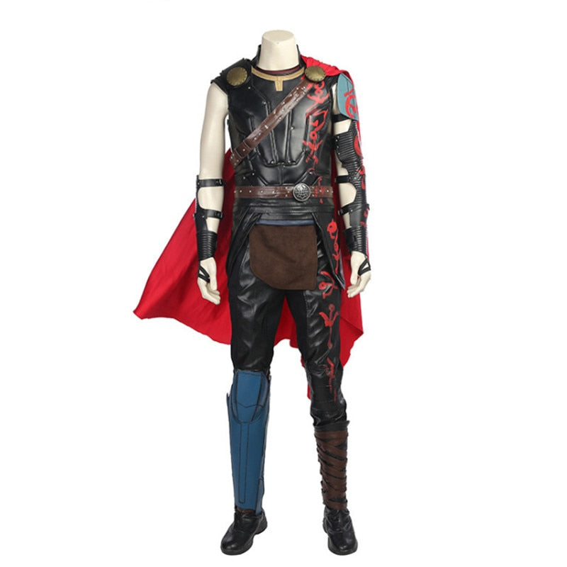 Superhero Thor Love and Thunder Cosplay Costume for Adult Men Armor Props with Cape Halloween Carnival Role Play Full Suit
