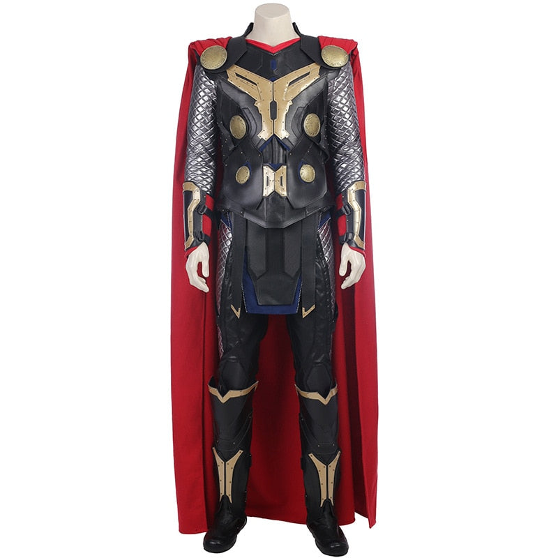 Superhero Thor Love and Thunder Cosplay Costume for Adult Men Armor Props with Cape Halloween Carnival Role Play Full Suit