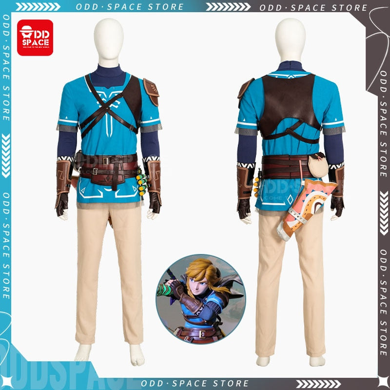 Tears of The Kingdom Cosplay Costume  Game Tears of The Kingdom Link Cosplay Costume Suit Brown Boots Man Cosplay Sheos Gifts