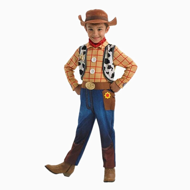 Toy Story Woody Costume with Cowboy Hat for Cosplay Party