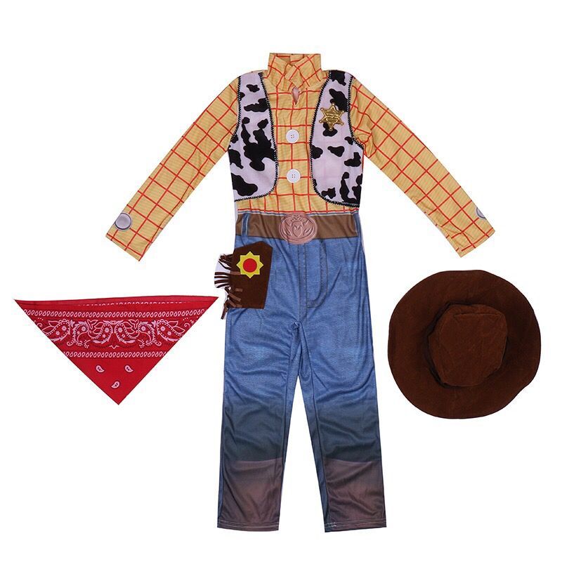 Toy Story Woody Costume with Cowboy Hat for Cosplay Party