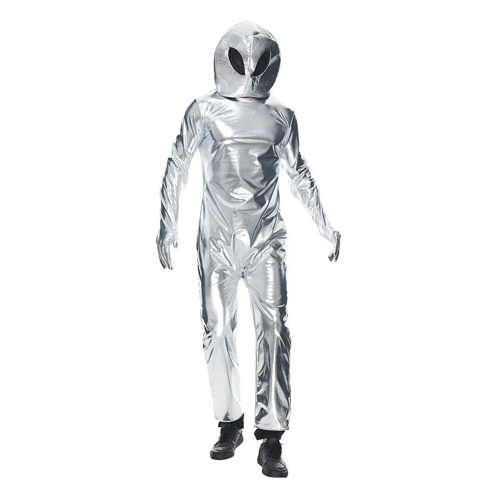UFO Aliens Space Costumes Jumpsuit Cosplay UFO Astronaut Performance Halloween Carnival Dress Up Party Costumes Props For Adult
