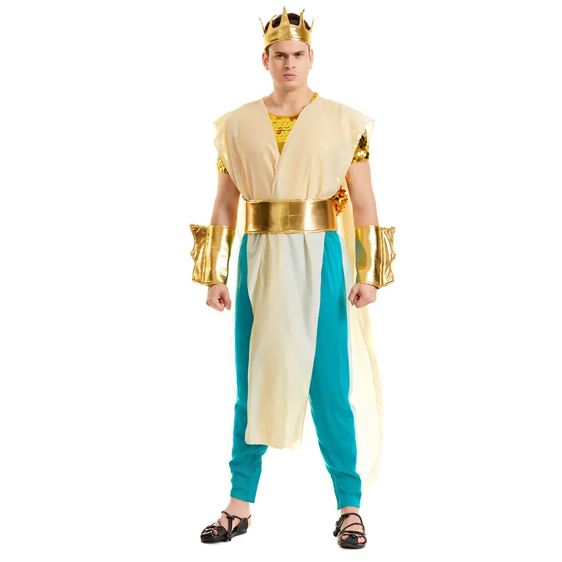 Women Sea Siren Mermaid Queen Costume Men&#39;s Poseidon Costumes Fantasia Halloween Purim Carnival Mardi Gras Dress up