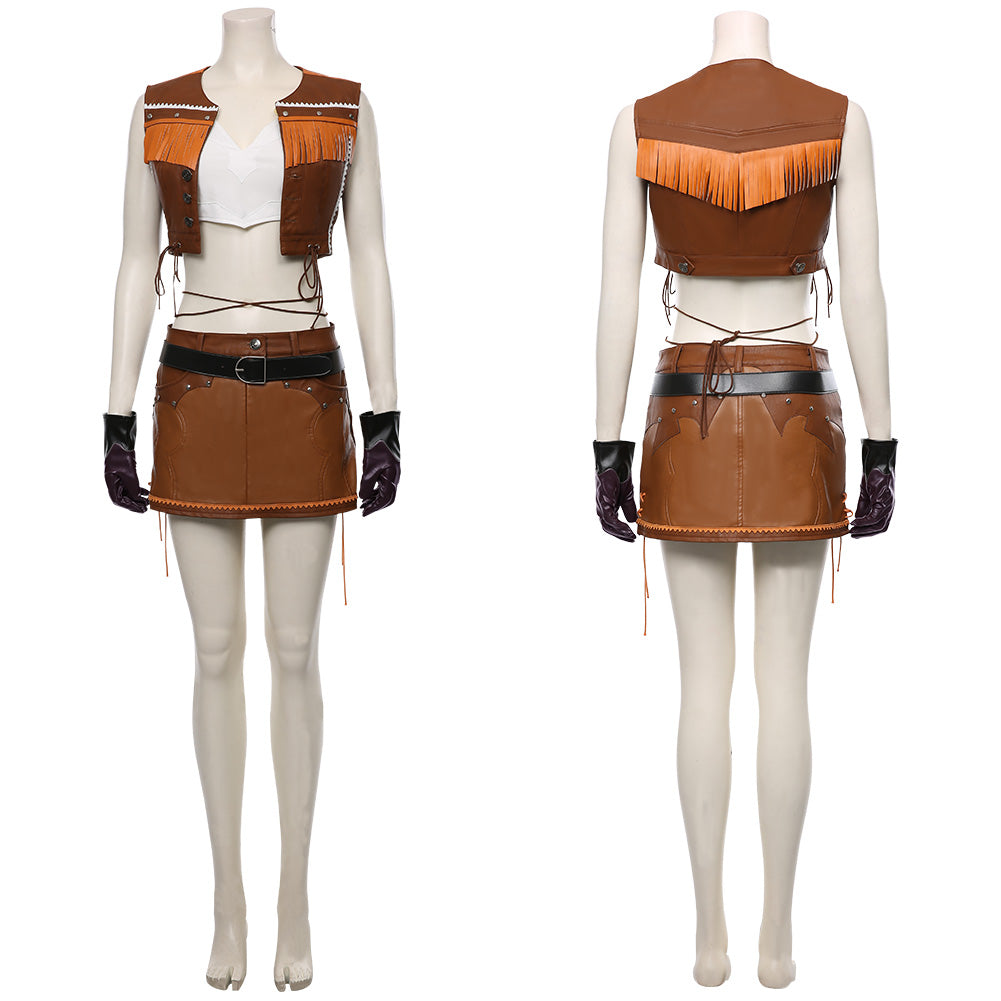 Final Fantasy VII Remake Tifa Lockhart The Cowboy Suit Halloween Carnival Costume Cosplay Costume