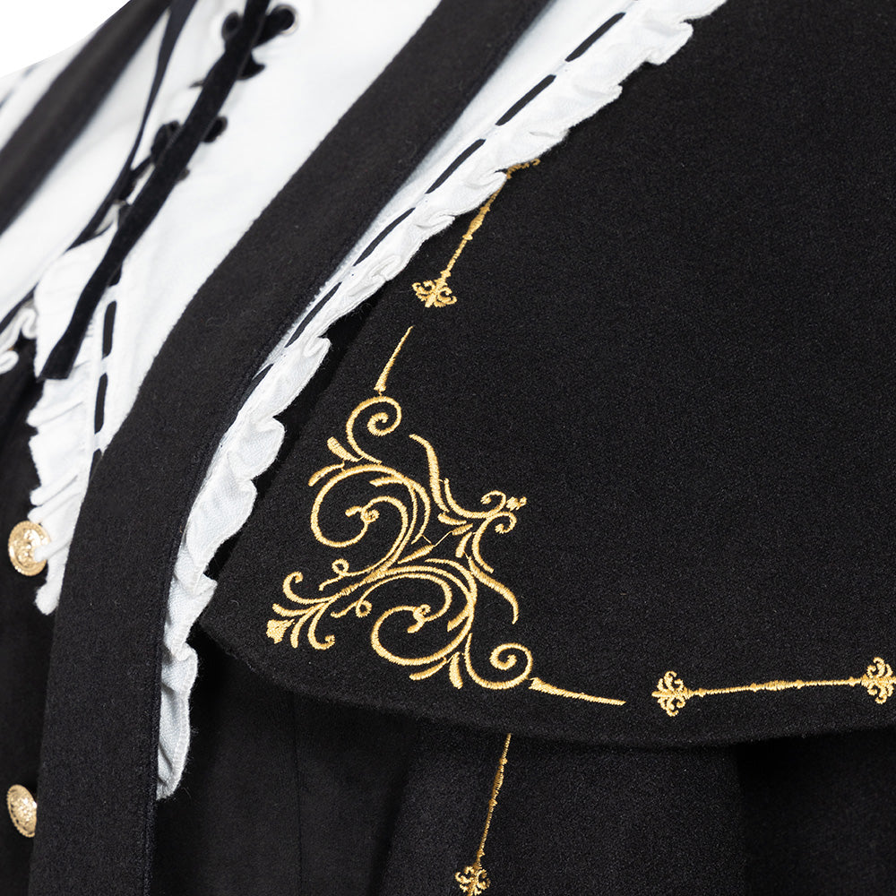 Black Lolita Dress Retro College style OP Dress