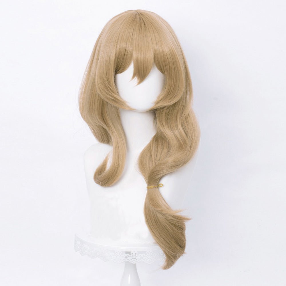 Anime Genshin Impact Lisa Minci Brown Long Cosplay Wig