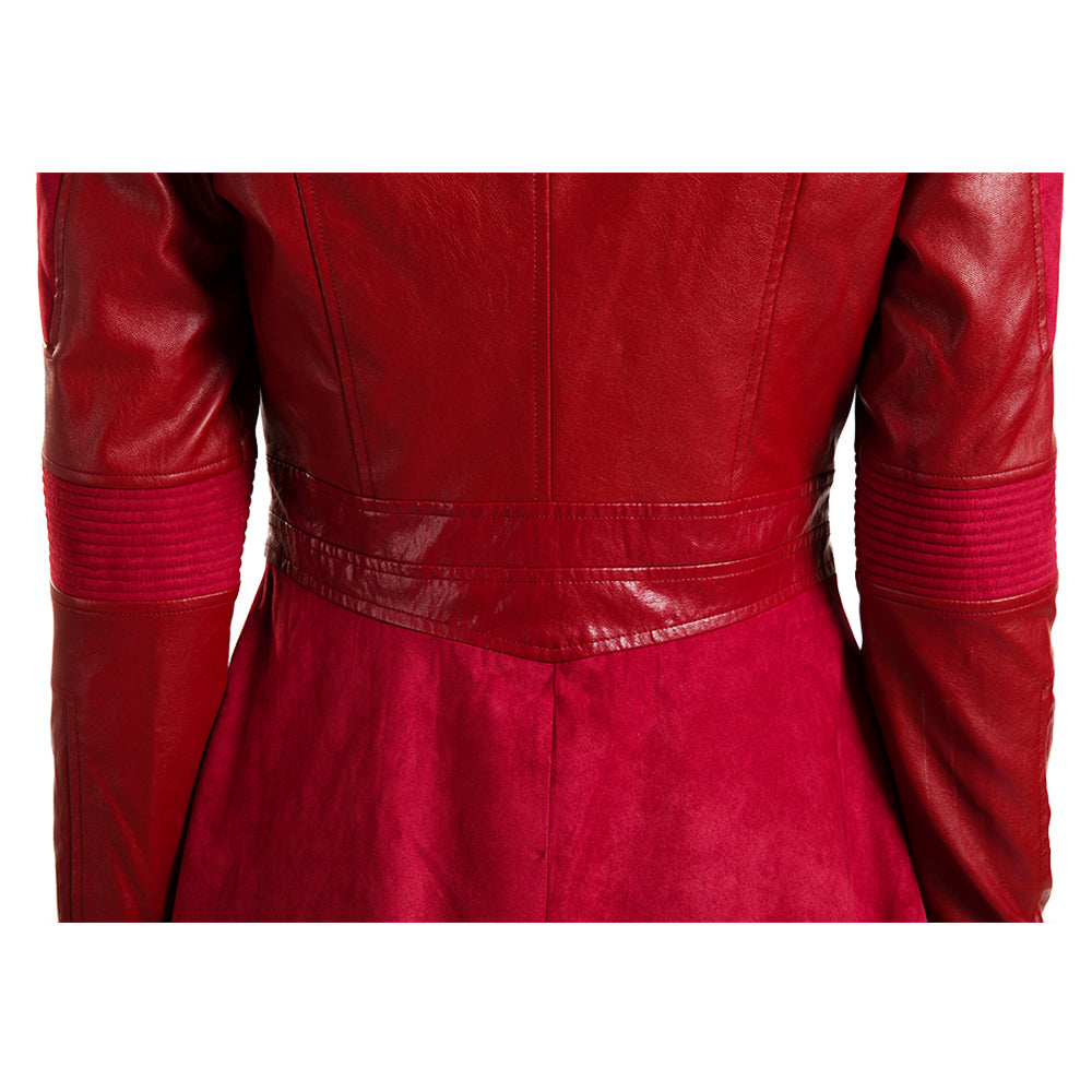 Captain America Civil War Wanda Django Maximoff(Scarlet Witch) Red suit Movie Cosplay Costume