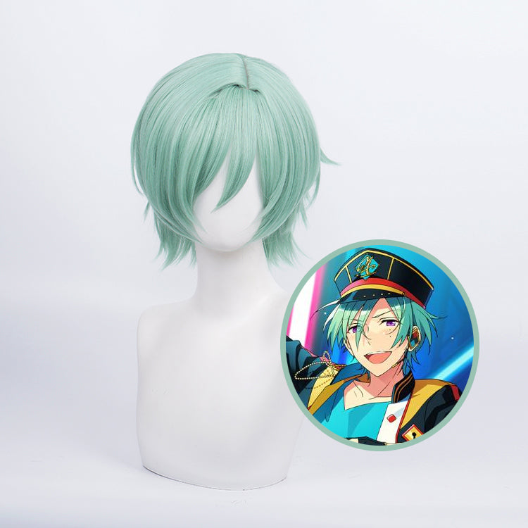Ensemble Stars KAZEHAYA TATSUMI Green Short Cosplay Wig