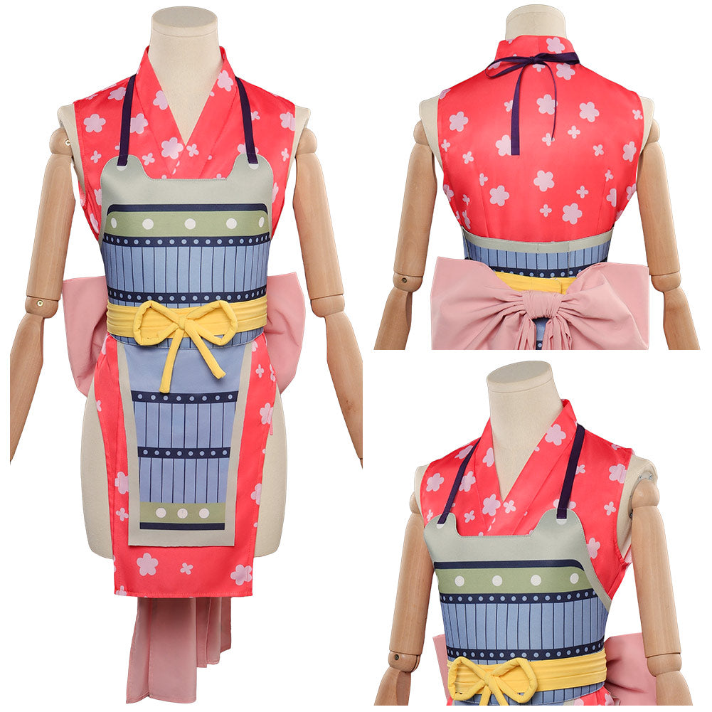 Anime One Piece Nami Adult Women Fantasia Kimono Dress Outfits Halloween Carnival Party Suit