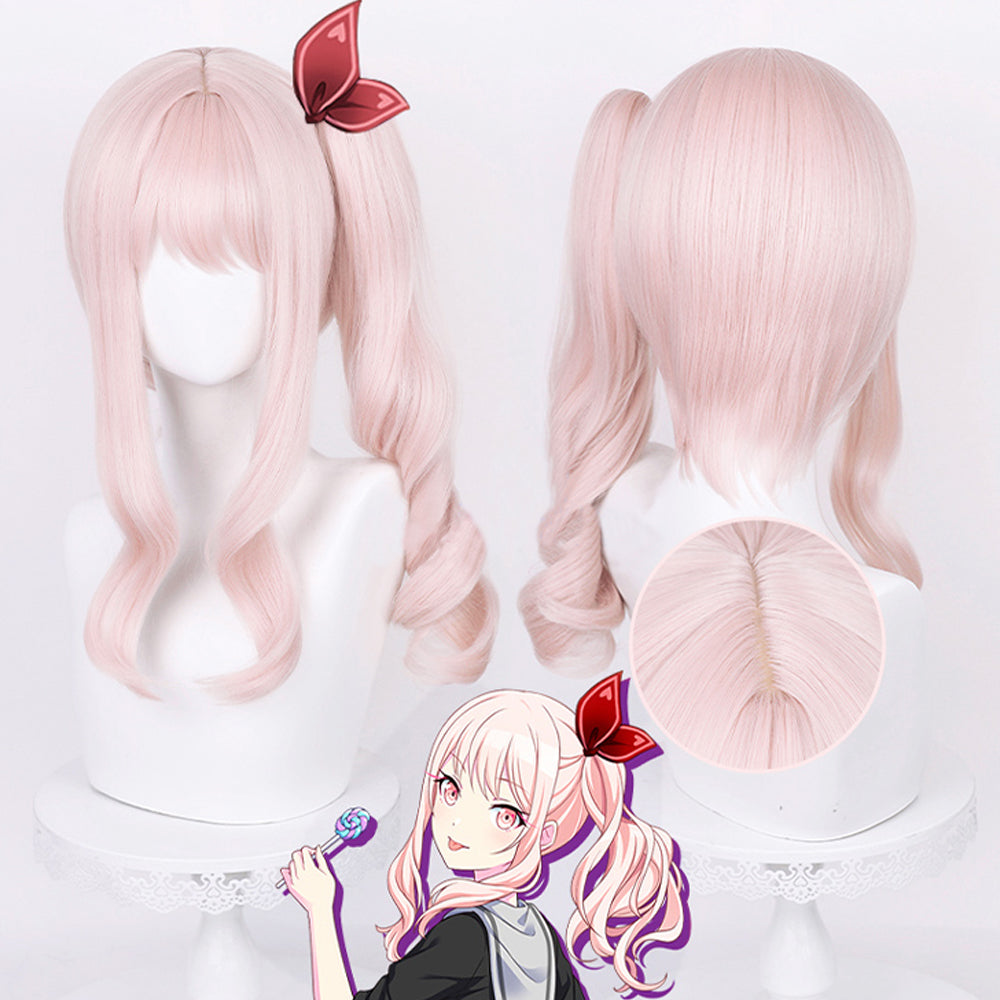 Anime Project Sekai Colorful Stage feat Hatsune Miku Akiyama Mizuki Pink Long Cosplay Wig
