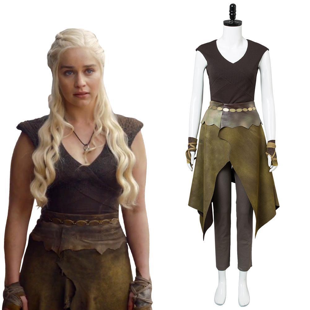 GOT Game of Thrones Season 6 Daenerys Targaryen Dany Mother of Dragon Outfit Cosplay Costume