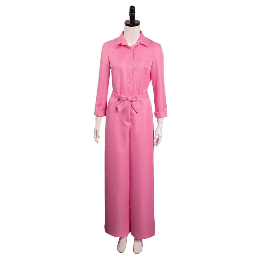 Barbie Movie Margot Robbie Barbie Pink Jumpsuit Outfits Halloween Carnival Suit Cosplay Costume