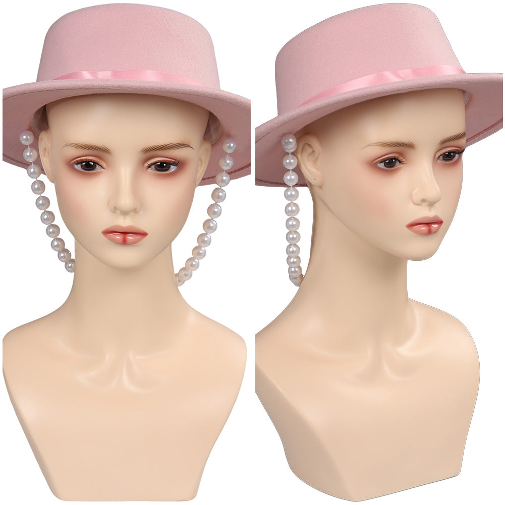 Doll Movie Women Hat Cap With Pearl Design Party Carnival Halloween Cosplay Accessories