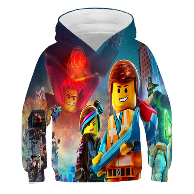 Kids Hoodie Cartoon Shooting Game Printing Children Hooded Roblox Casual Pullover Girls Boys Teen Sweatshirt