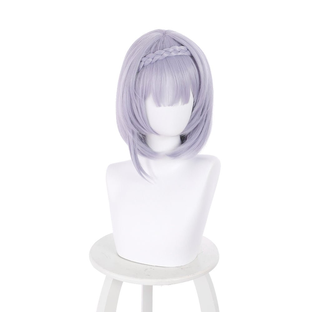 Anime Genshin Impact Noelle Grayish purple Medium Cosplay Wig