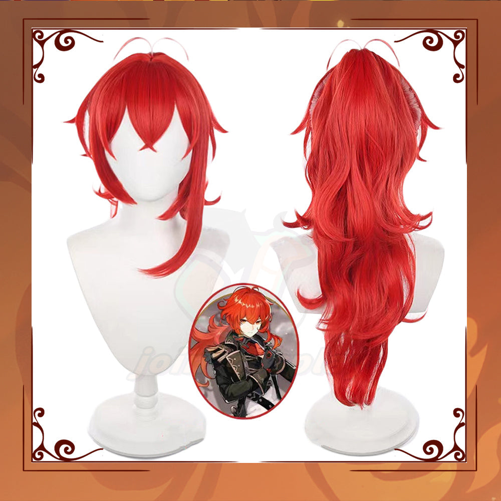 Genshin Impact - Diluc Cosplay Wig