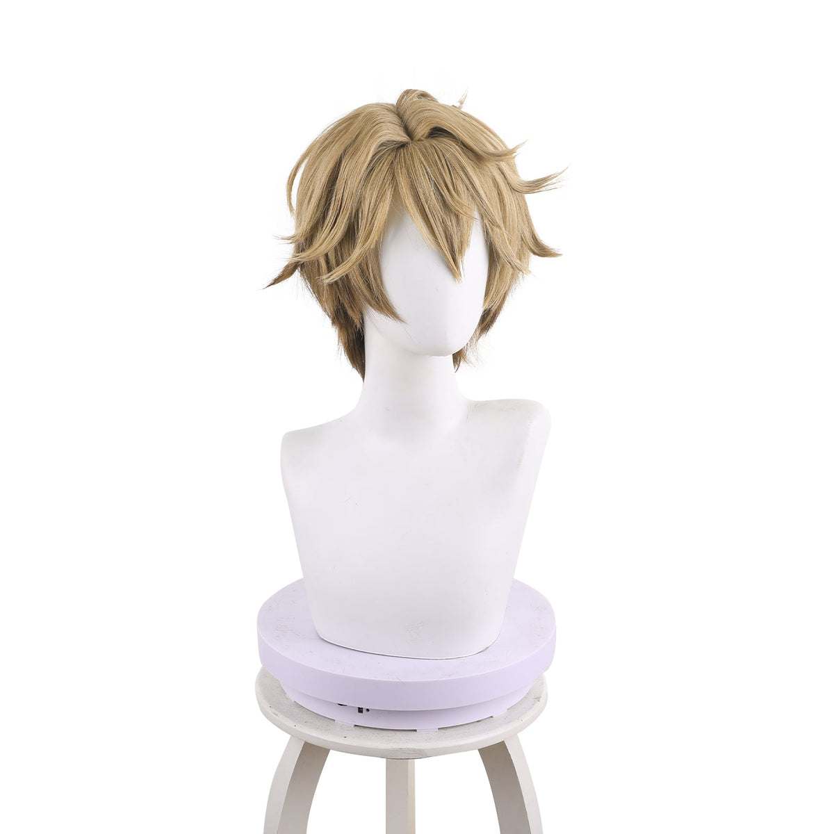 Game Honkai Star Rail Gepard Landau Blonde Short Cosplay Wig 544Q