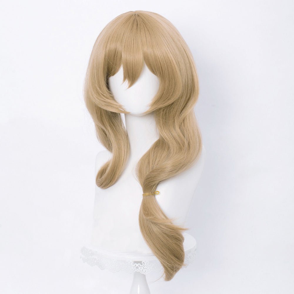 Anime Genshin Impact Lisa Minci Brown Long Cosplay Wig