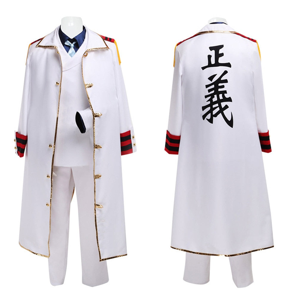 Anime One Piece Monkey · D · Garp Navy Uniform Cosplay Costume