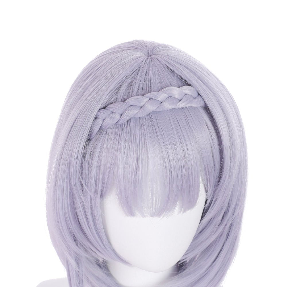 Anime Genshin Impact Noelle Grayish purple Medium Cosplay Wig