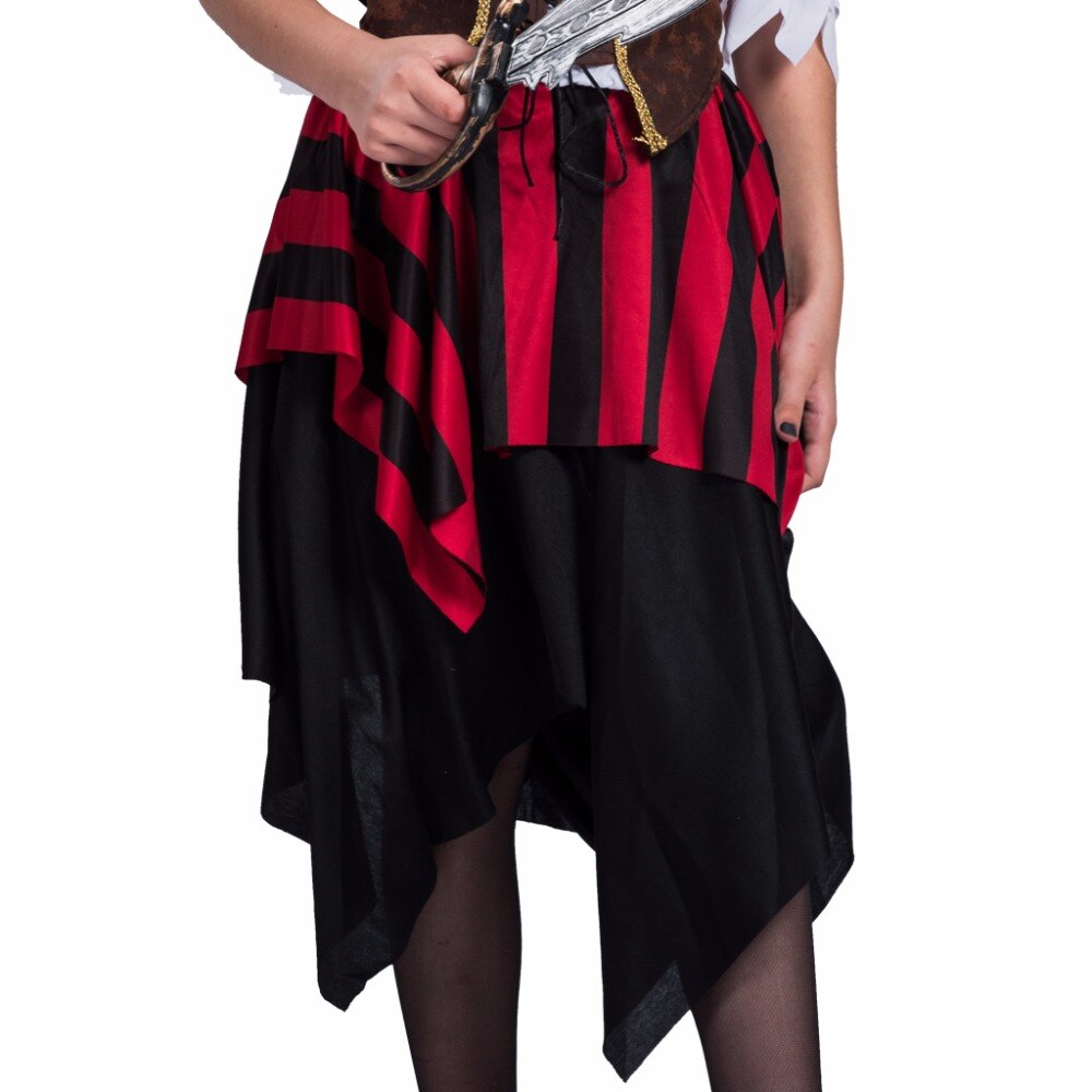 Kids Girl&#39;s Caribbean Pirate Halloween Costume Funny Robber Girls Cosplay Outfits Carnival Easter Purim Fancy Dress