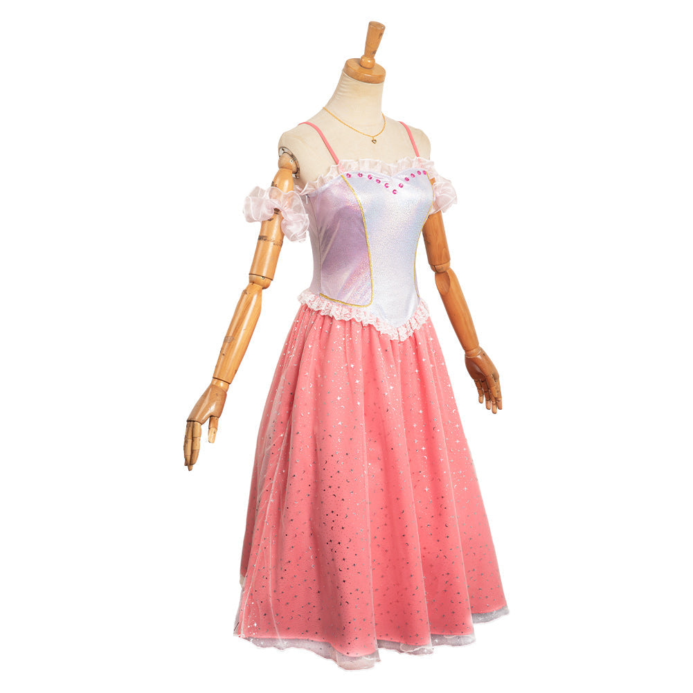 Movie Doll in the Nutcracker Clara Pink Yarn Sexy Pink Skirt Party Carnival Halloween Cosplay Costume