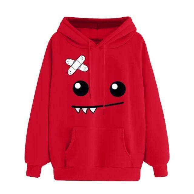 Kawaii Happy Monster Hoodie Harajuku Sweater