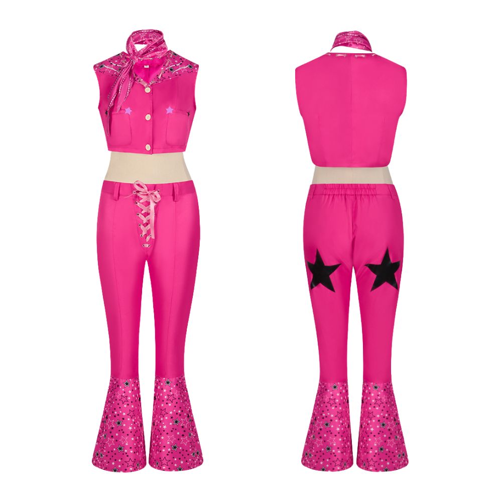 Barbiee Movie Margot Elise Robbie Cowgirl Cosplay Costume