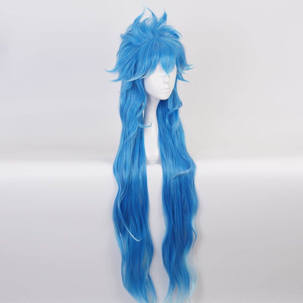 Twisted Wonderland Idia Blue Long Cosplay Wig