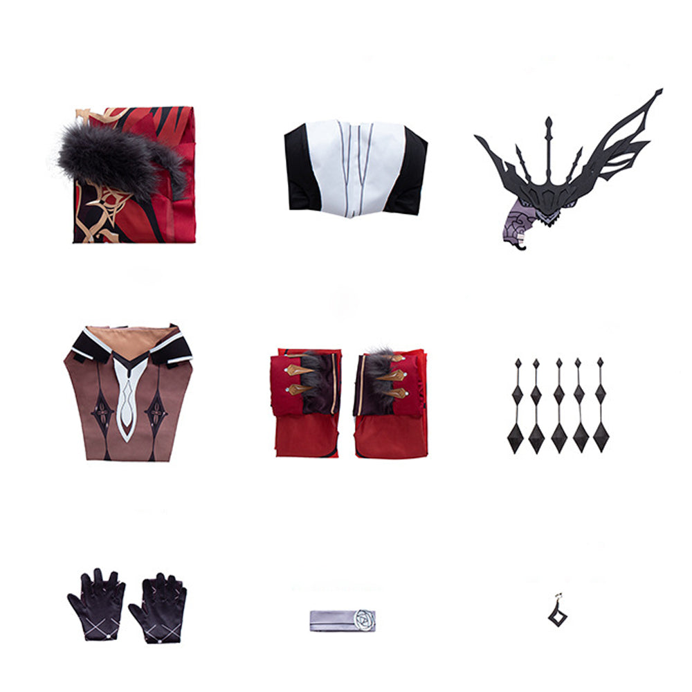Genshin Impact Fatui La Signora Cosplay Costume