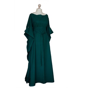 Medieval Dress Costume for Women, Fairy Dress Adult, Pagan Wedding Dress Simple, Cotton or Linen,
