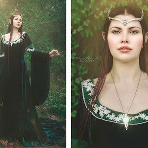 Elven Bride Dress, Elven Wedding Dress, Long Sleeve Wedding Dress, Fairy Wedding, Elven Dress, Medieval Wedding Dress, Princess Dress
