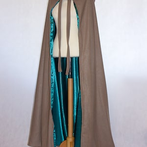 Medieval Cape with Hood, Hooded Medieval Cape, Renaissance Cape, Bridal Cape, Bridal Cloak, Halloween, Viking Cape, Celtic Cape, Onesize