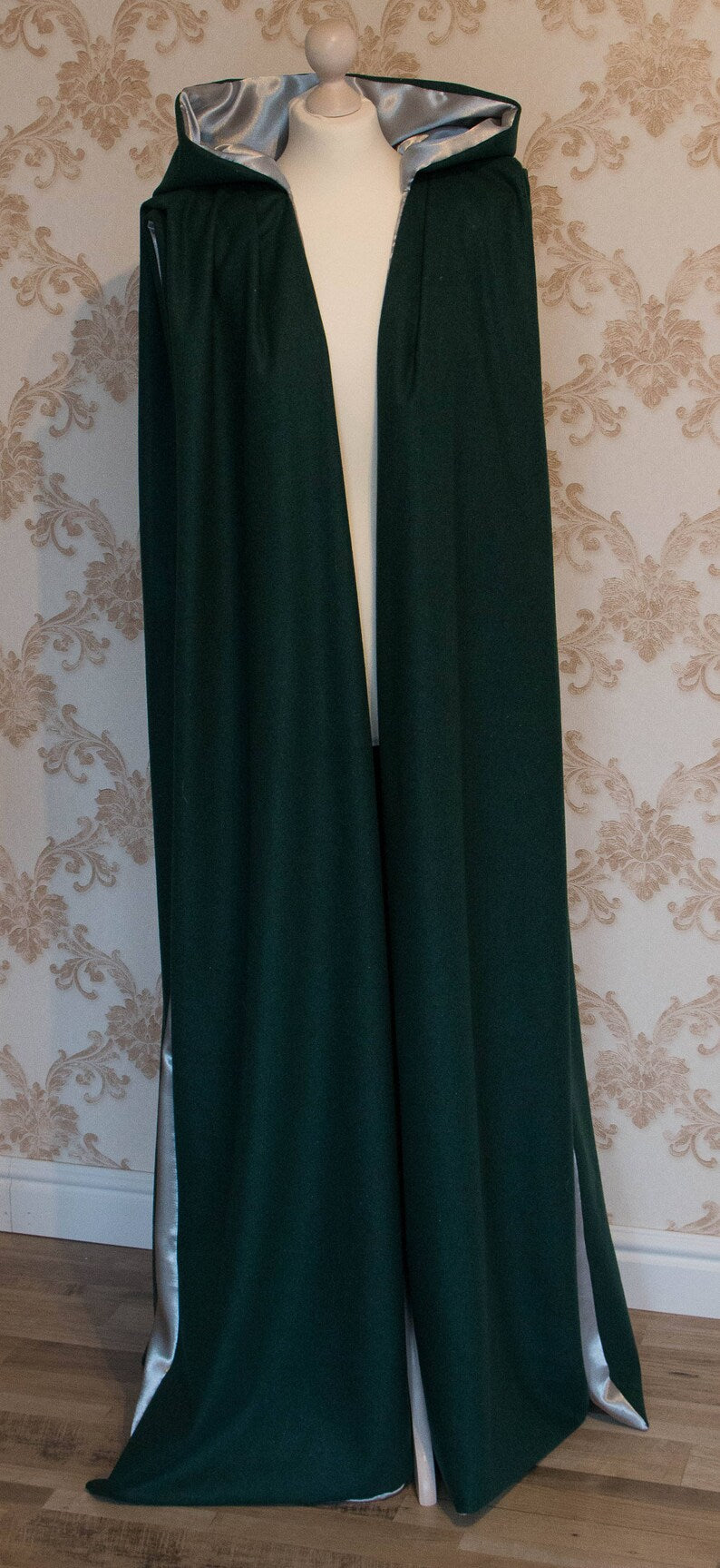 Pagan Ritual Robe, Wiccan Cape, Druid Clothing, Larp Cleric Vestment, Priest Chasuble, Shamanic Witch Clothing, Elven Cosplay Costume